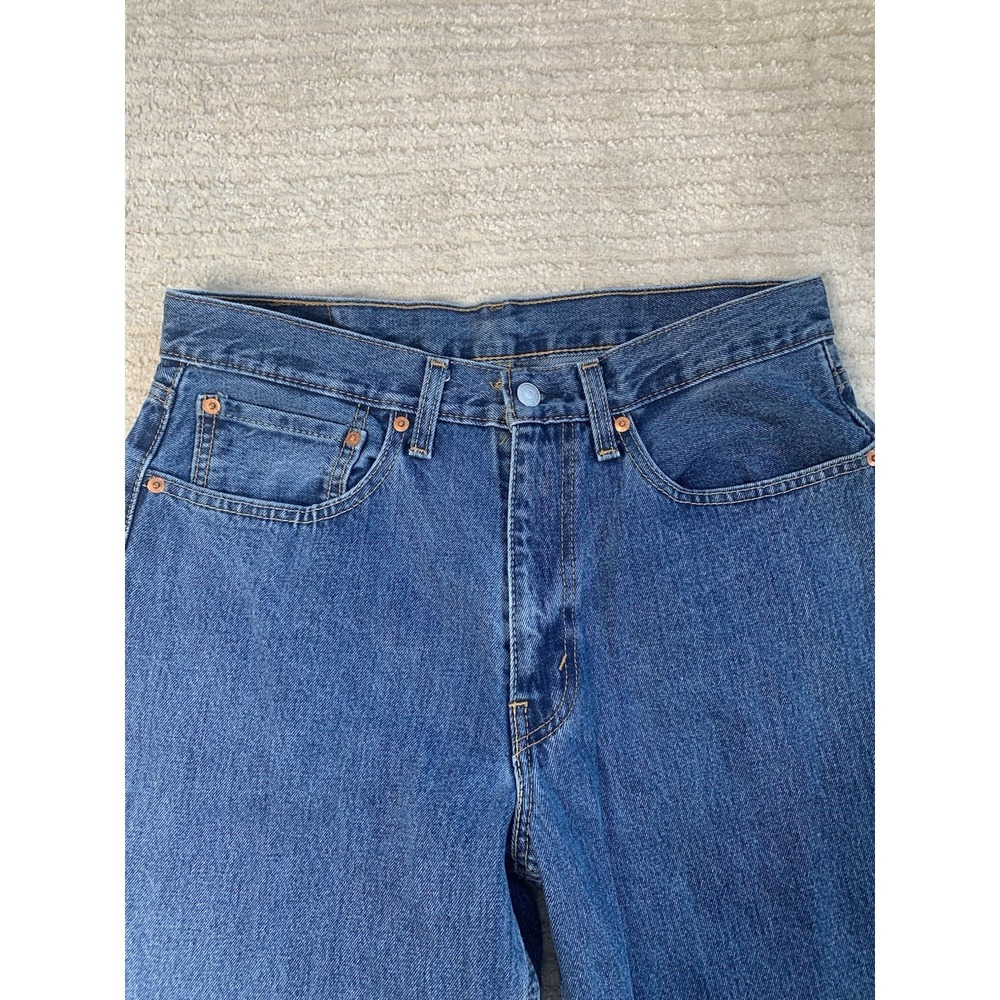 Levis 550 Men's Relaxed Tapered Jeans Vintage Y2K size 34x30 Blue Medium Wash - Picture 2 of 14